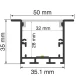 LED Aluminum Channel L2000×50×35mm - SP39-LED Profile--SP39