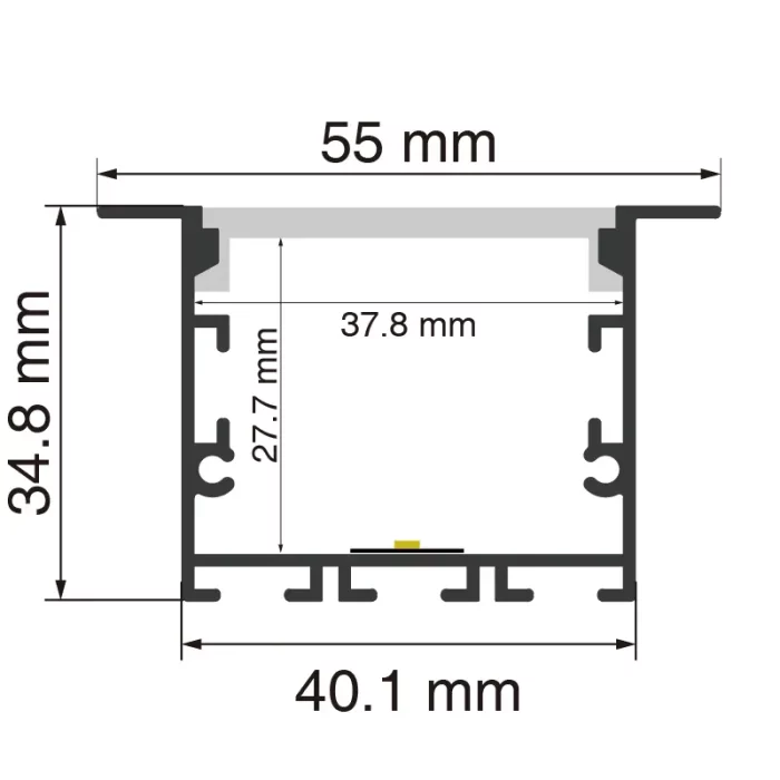 Fantsona Aluminum LED L2000 × 55 × 34.8mm - Fantsona LED SP41-Ceiling--SP41