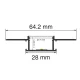 LED Profile L2000×64.2×13.8mm - SP44-LED Aluminum Channel--SP44