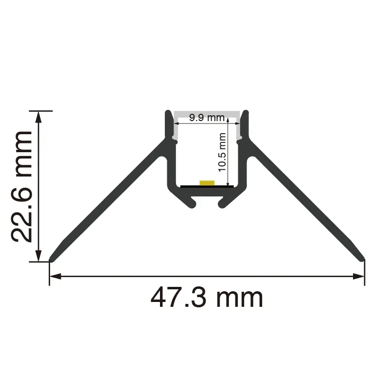 LED Profile L2000×47.3×22.6mm - SP48-LED Profile--SP48
