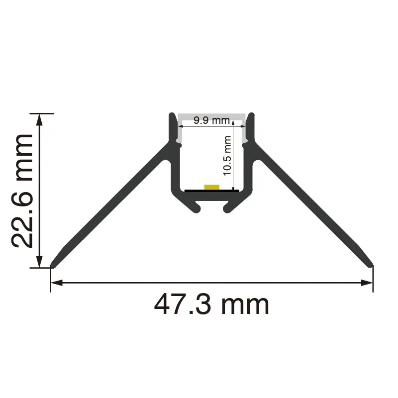 LED Profile L2000×47.3×22.6mm - SP48-LED Aluminum Channel--SP48