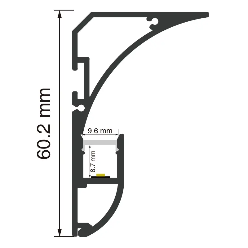 LED Channel L2000×36.4×69.1mm - SP57-Corner LED Channel--SP57