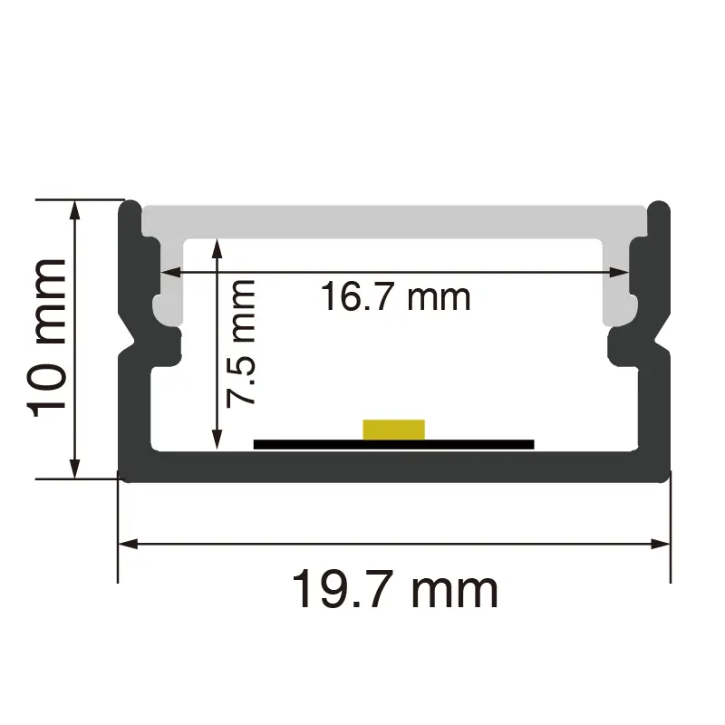 LED-Kanal L2000×19.7×10mm – SP58-LED-Profil – SP58