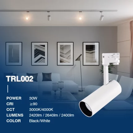 LED Track Light | 30W | CRI≥90 | UGR≤19 | PF0.9 | 3-year warranty-Gallery Lighting--02