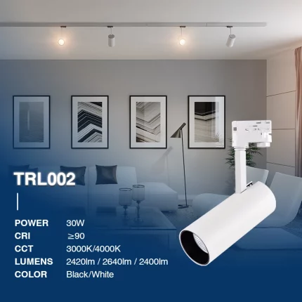 LED Track Light | 30W | CRI≥90 | UGR≤19 | PF0.9 | 3-tausaga le saisai-gallery moli--02