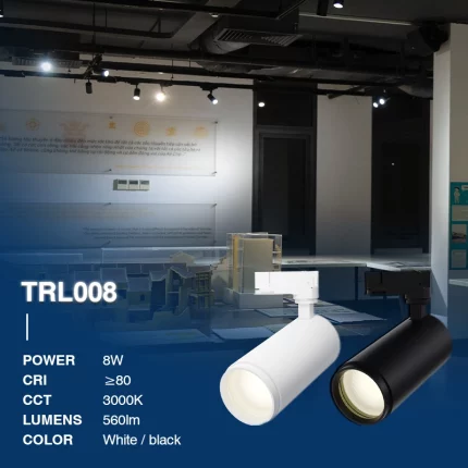 Plafongsverkleedung Spotlights | 8 w3000 560k | 3 lm | 8 Joer Garantie-02W LED Track Light--XNUMX