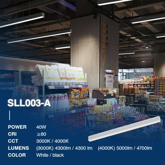 Linear light | 40W | 110° | CRI≥80 | UGR≤29 | PF0.9| 3-year warranty-Dimmable LED Linear Light--02