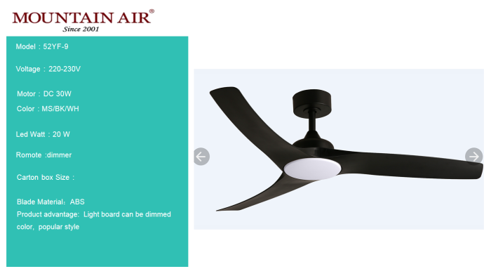 Wooden Ceiling Fan Light with Remote Control Dimmer-52 Inch Ceiling Fan With Light--1709971695105