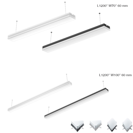 Linear light module | 40W | 120° | CRI≥80 | UGR≤30 | PF0.9| Garantie 3 taona-Linear Chandelier Dining Room--LED linear