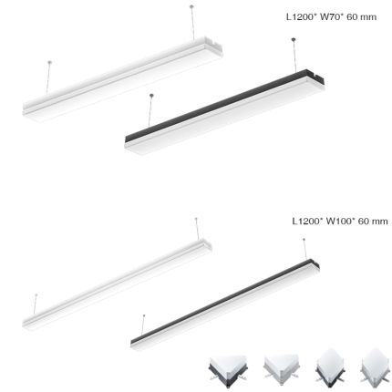 Linearni svjetlosni modul | 40W | 120° | CRI≥80 | UGR≤30 | PF0.9| 3-godišnje jamstvo-Linearni luster za blagovaonicu--LED linearni