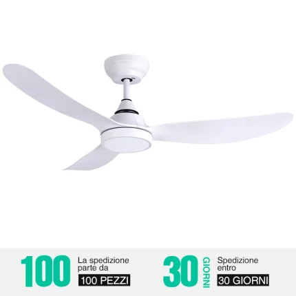 Lumière LED de ventilateur de plafond en bois / couleur variable / avec ventilateur télécommandé