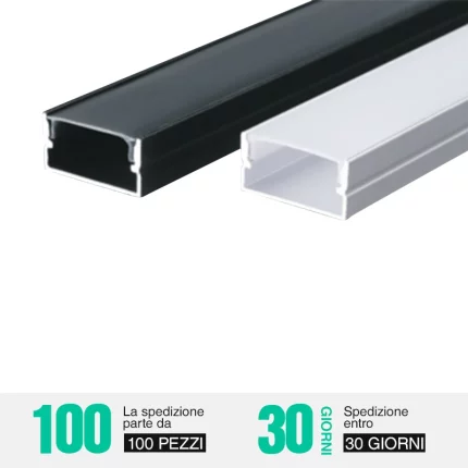 MS385 profilkanal lämplig för 5 mm, 8 mm och 10 mm LED-ljusremsor-Infälld LED-kanal--01