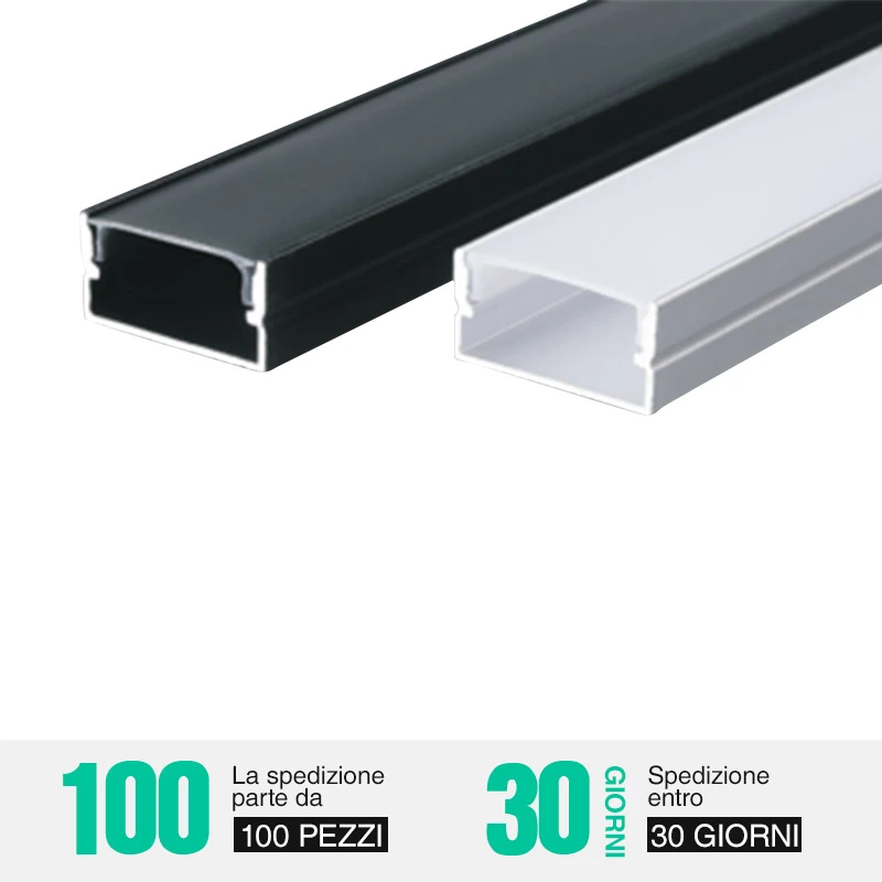 MS385 profilkanal velegnet til 5 mm, 8 mm og 10 mm LED-lysstrimler-Forsænket LED-kanal--01