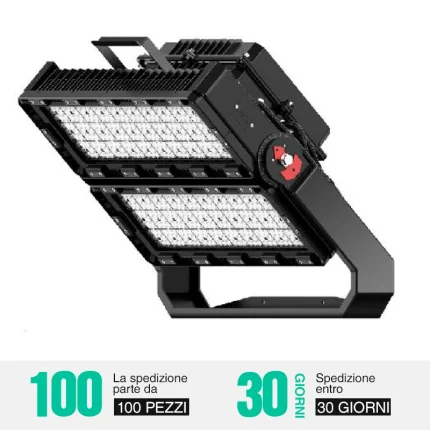 400W LED-Stadiolumo 3000K-5700K Nigra - Floodlight-Subdolĉaj Inundaj Lumoj--01