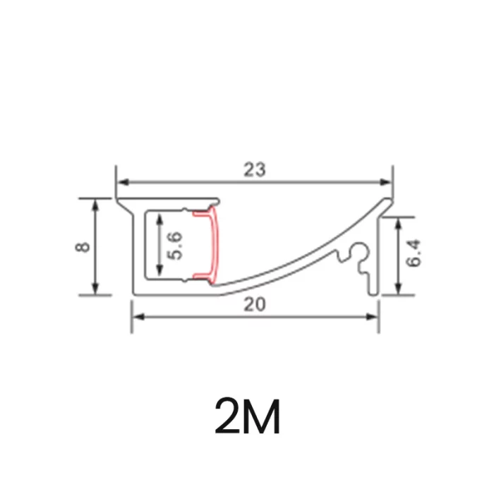 MS342 Светодиодный алюминиевый профиль, подходящий для световых лент шириной 5 мм-Светодиодные профили--02