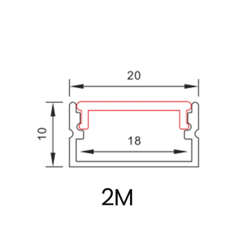 MS385 profilni kanal pogodan za LED svjetlosne trake od 5 mm, 8 mm i 10 mm-Ugrađeni LED kanal bez granica--02