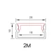 MS448 LED channel, width 46mm, length 2M, suitable for all light strips-Recessed LED Channel--02