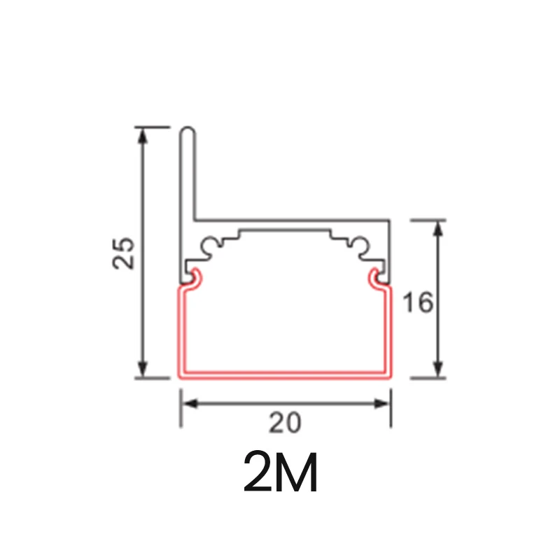 Profil LED, alumini i derdhur, i përshtatshëm për shirita drite 10 mm - MS493-Kanali LED në tavan--02