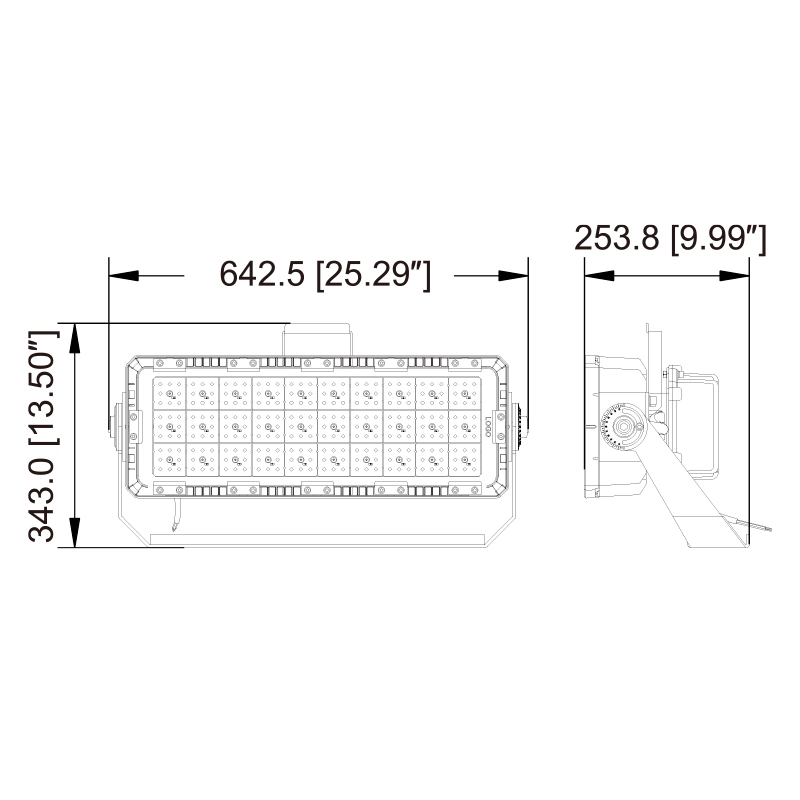 Hasken Fitilar Fitilar 400W 3000K-5700K Baƙi - Hasken Ambaliyar ruwa-Fitilar Ambaliyar Ruwa --02