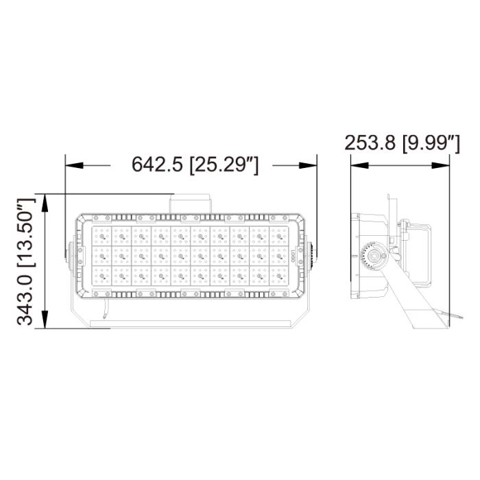 500W LED スポーツ ライト 3000K-5700K ブラック - 投光器-LED 投光器--02