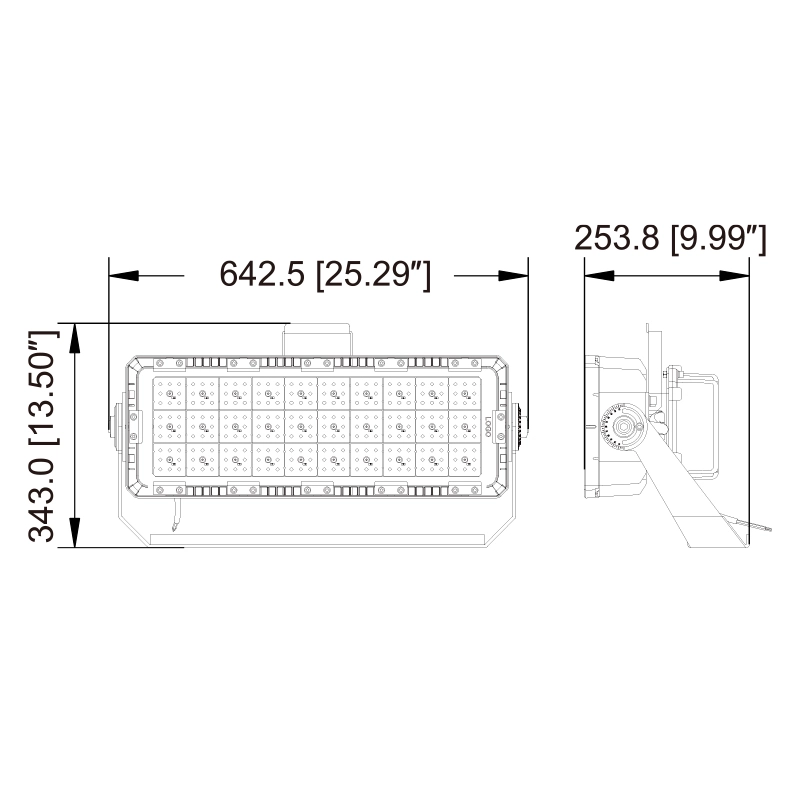 500W LED ਸਪੋਰਟਸ ਲਾਈਟ 3000K-5700K ਬਲੈਕ - ਫਲੱਡਲਾਈਟ-LED ਫਲੱਡ ਲਾਈਟਾਂ--02