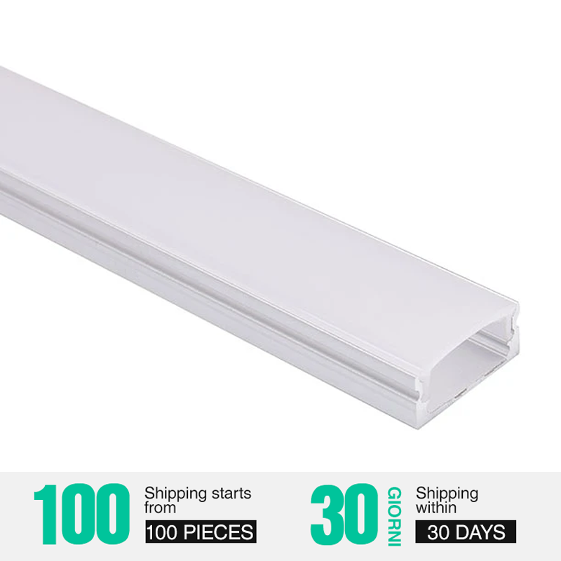2m LED Aluminum Profile with Diffuser 17 x 7 mm-Recessed LED Channel--1707 1