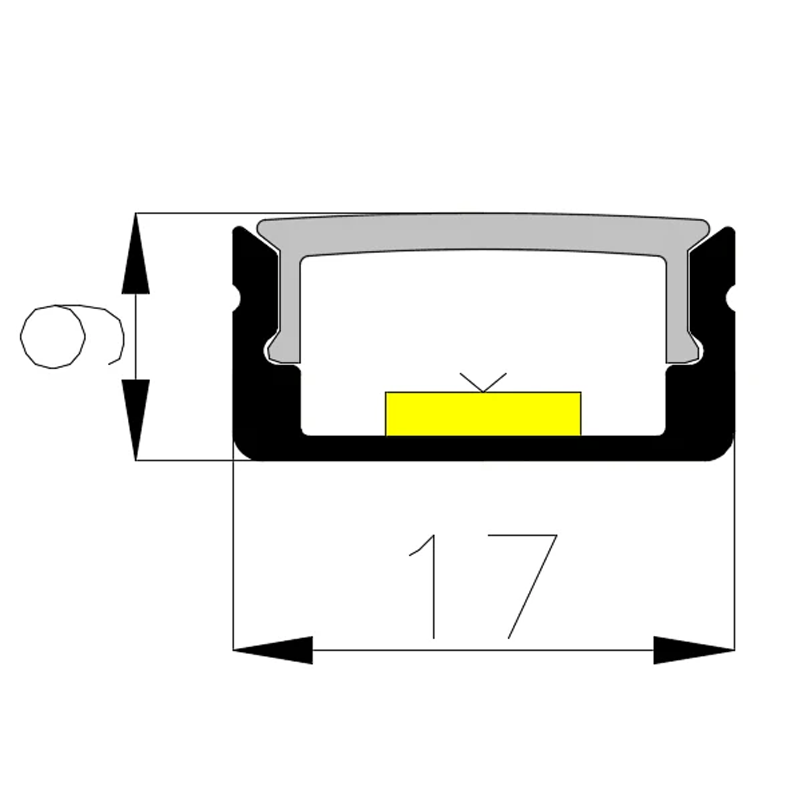 LED Profile with Diffuser - 1709-1-LED Strip Diffuser--1709 6