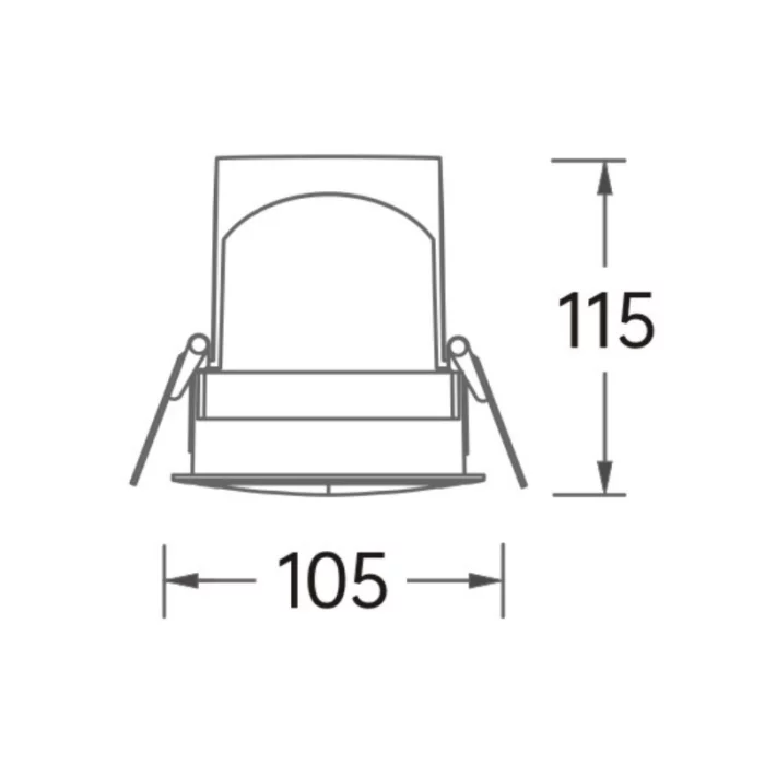Moderne 20 W forsænket belysningsarmatur i soveværelset Udskæring Størrelse 75 mm - Forsænket belysning i soveværelset - SLKE09520 x