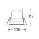 Accesorio de iluminación empotrable para dormitorio moderno de 20 W, tamaño de recorte de 75 mm, iluminación empotrada para dormitorio, SLKE09520 x