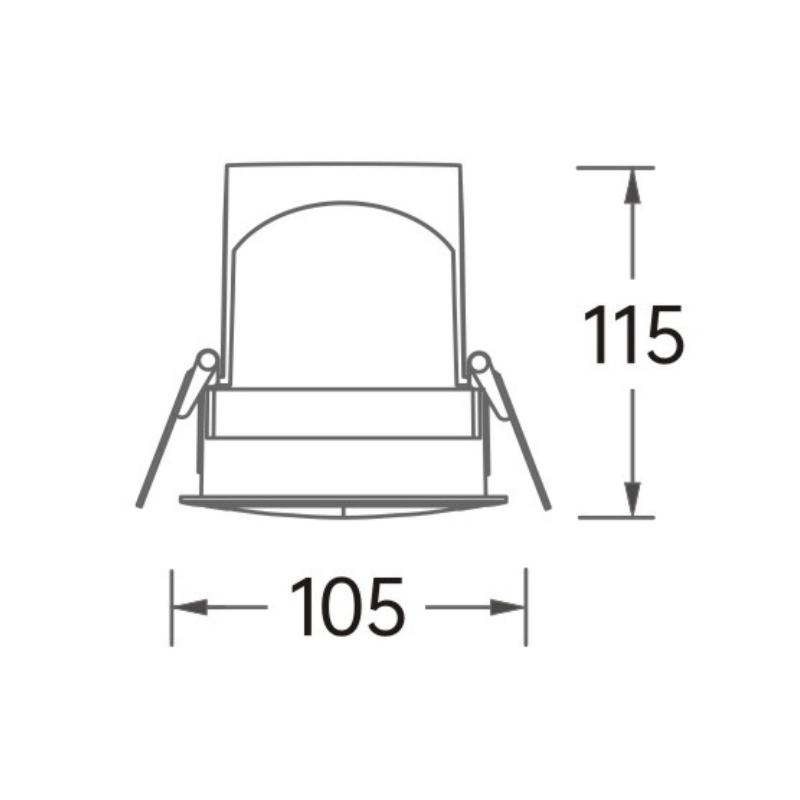 Moderni 20 W:n makuuhuoneen upotettava valaisin, aukon koko 75 mm-makuuhuoneen upotettava valaistus--SLKE09520 x