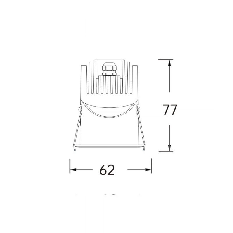 ʻO ke kukui hoʻoheheʻe LED i kūpono no ka lumi kuke, 9w, ka nui o ka wehe ʻana 55mm-Kitchen Recessed Lighting--SLSA05509 2