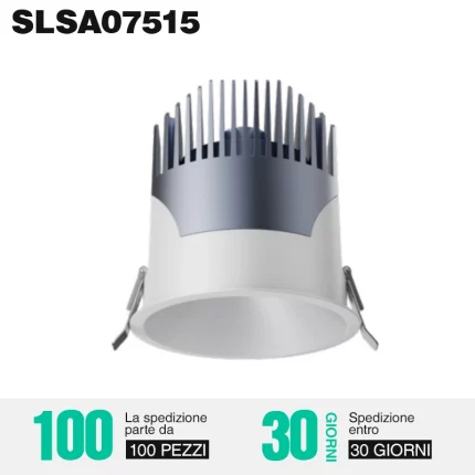 15W ronahiya pêvekirî ya LED di razanê de, mezinahiya vekirinê 75mm-24W LED Downlight--SLSA07515