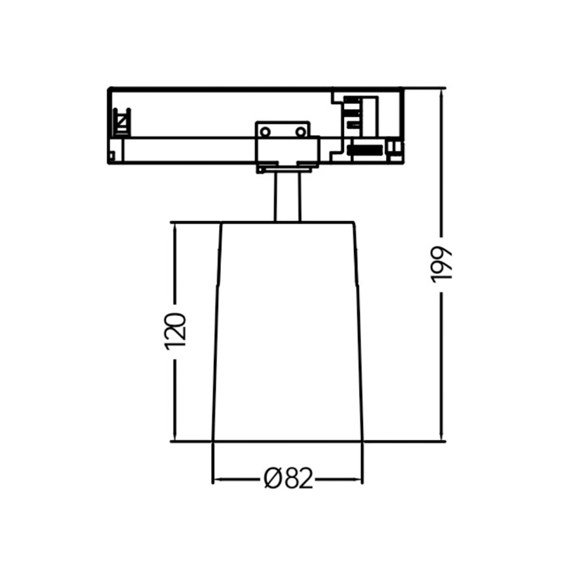 Solas Track LED 30w Dubh Geal Customizable airson solais cidsin-cidsin - TLE030 2